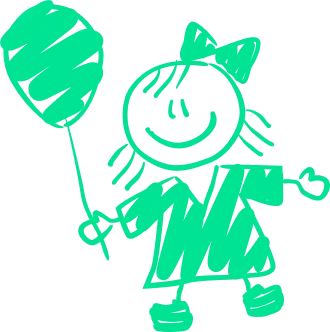 Poppetje ballon groen